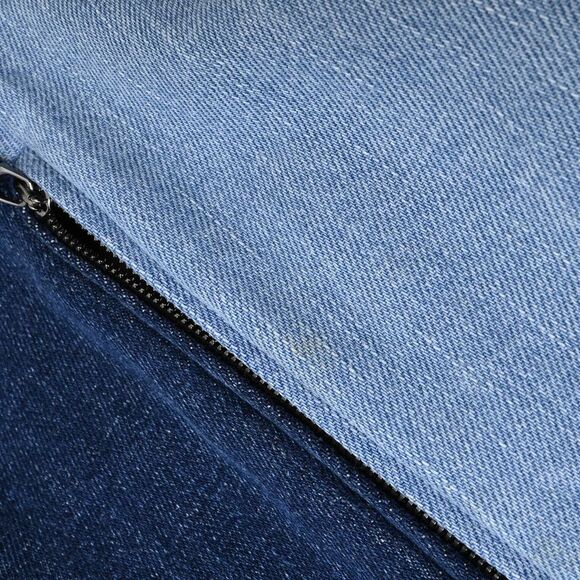 Dolce & Gabbana Patchwork Two Tone Mini Dress in Blue Denim - Picture 6 of 7